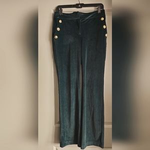NEW Maison d'Amélie Velvet Hunter Green Pants - Size (US) 4